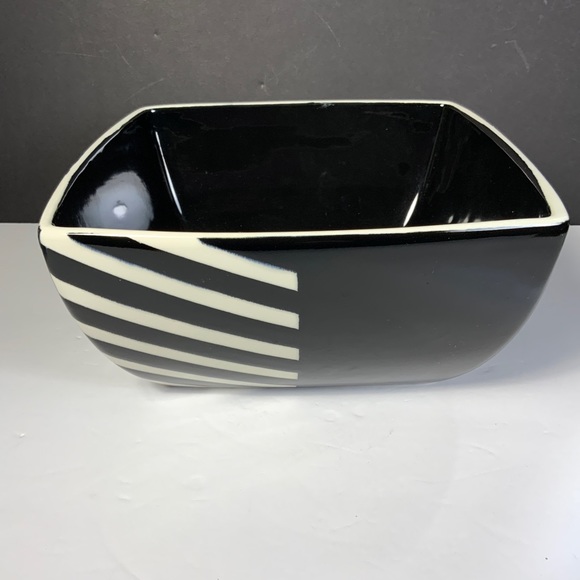 The Main Ingredient Bowl Salad Pasta Serving Black White Yin Yang Zebra #E2 - Picture 3 of 7